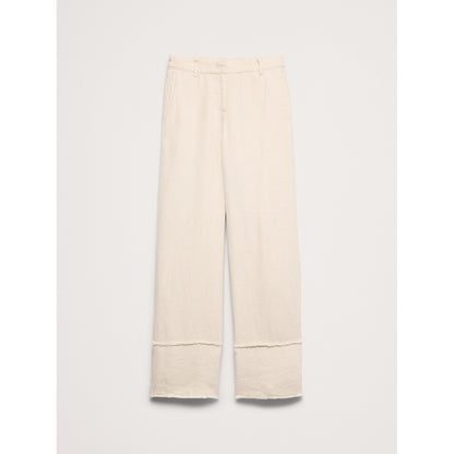 Women's The Everyday Wide-Leg Pant In Fringe-Hem Linen