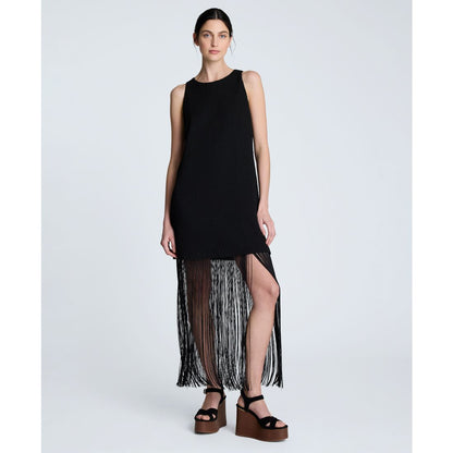 Kenneth Cole Women's Fringe-Hem Mini Sleeveless Shift Dress