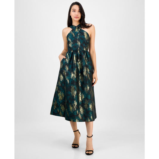 Anne Klein Women's Crisscross Sleeveless Midi Dress