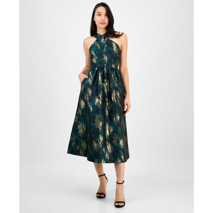 Anne Klein Women's Crisscross Sleeveless Midi Dress