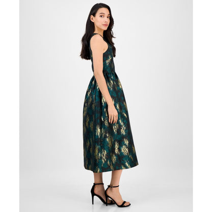 Anne Klein Women's Crisscross Sleeveless Midi Dress