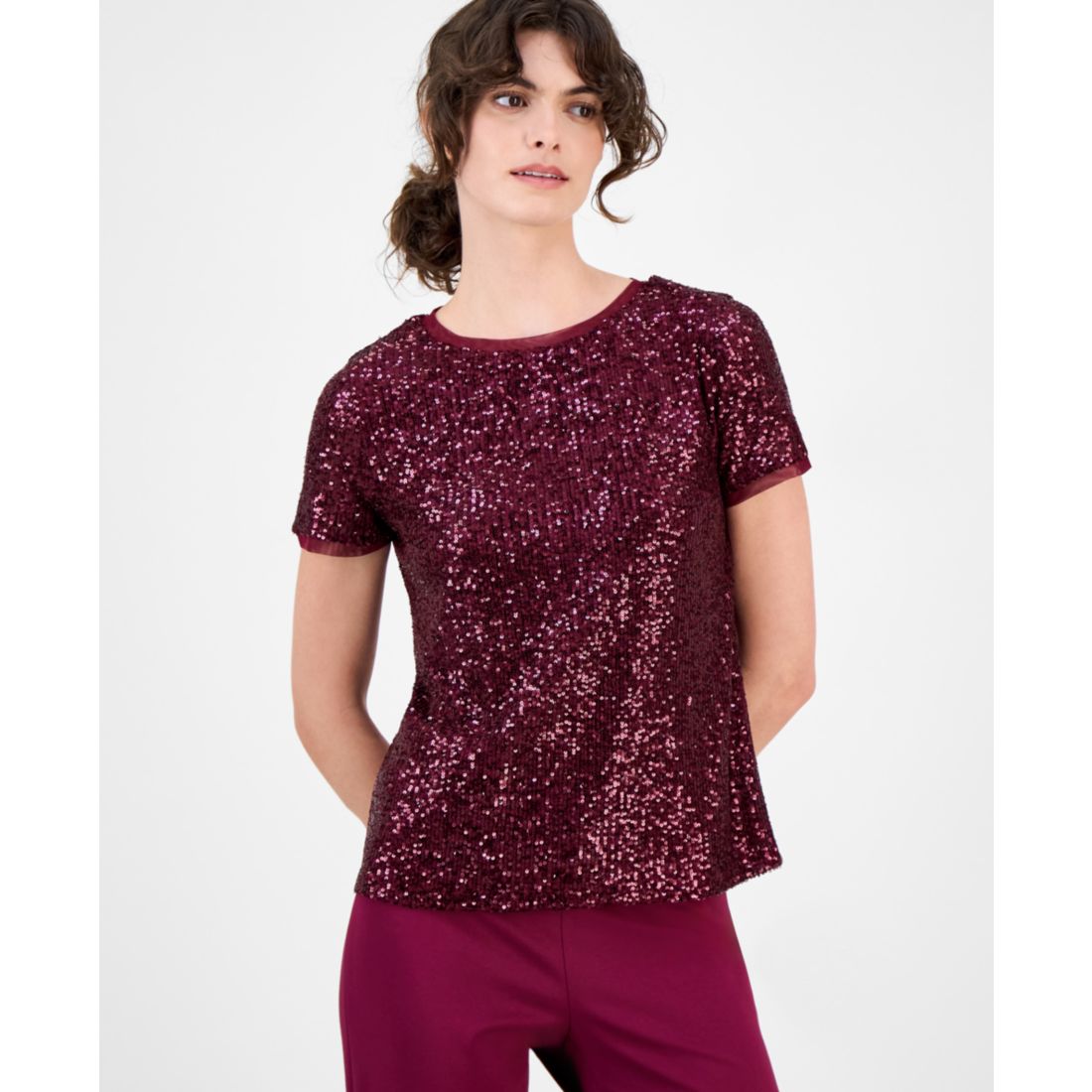 Anne Klein Women's Sequined T-Shirt