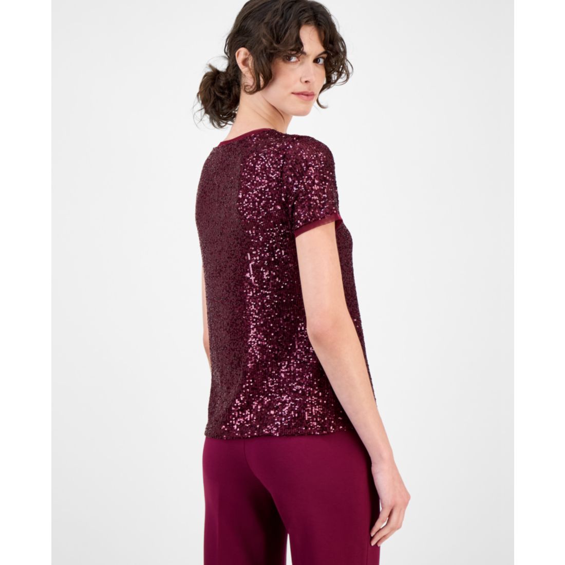 Anne Klein Women's Sequined T-Shirt