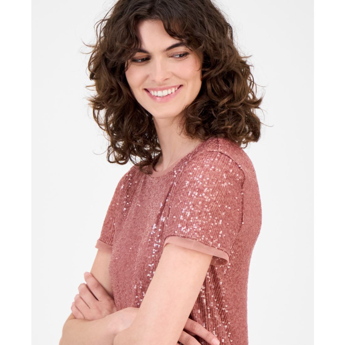 Anne Klein Women's Sequined T-Shirt