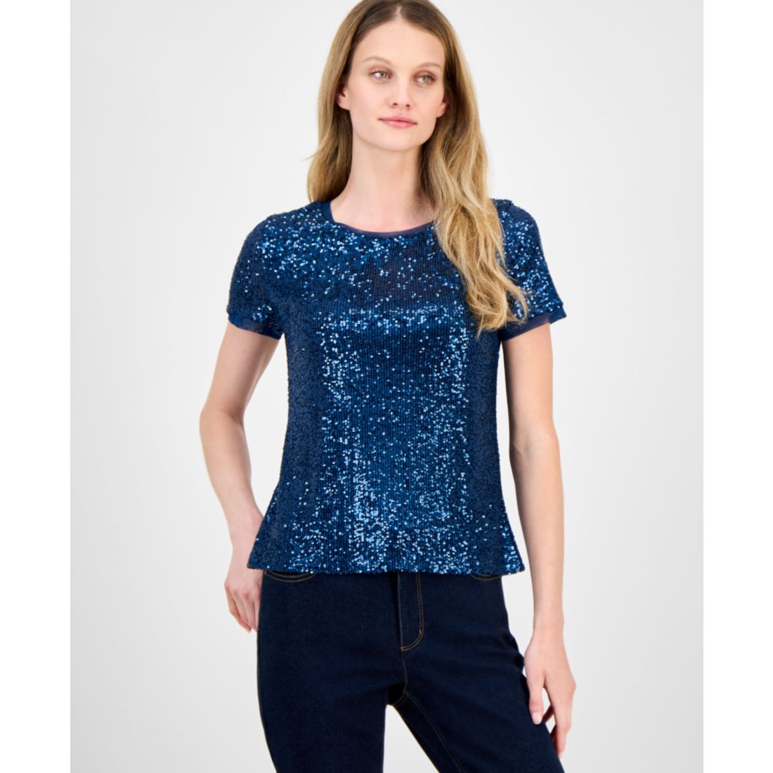 Anne Klein Women's Sequined T-Shirt