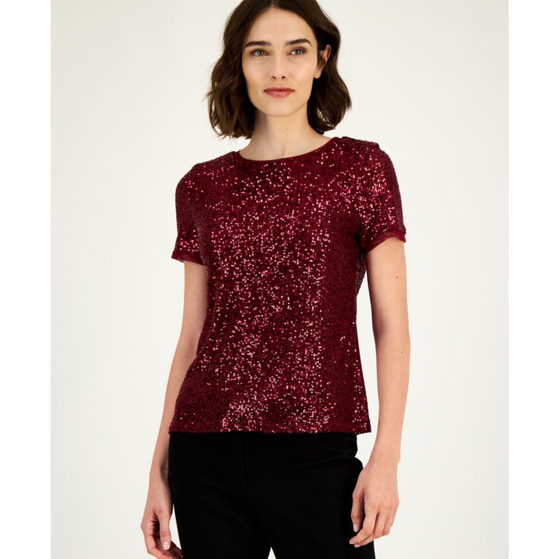 Anne Klein Women's Sequined T-Shirt
