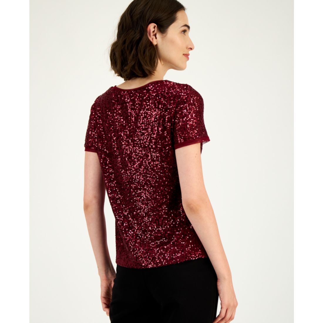 Anne Klein Women's Sequined T-Shirt
