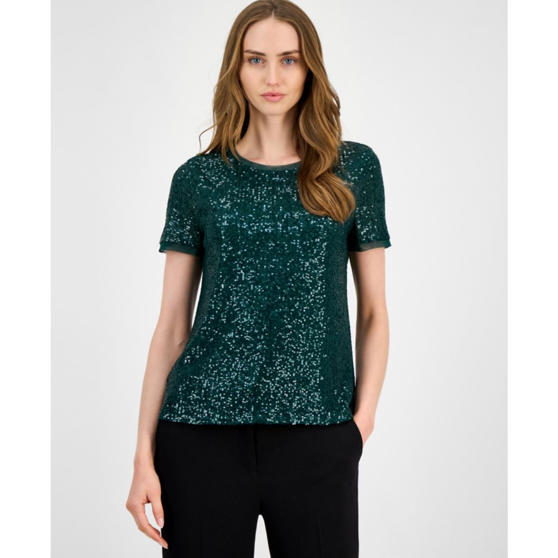 Anne Klein Women's Sequined T-Shirt