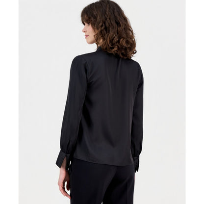 Anne Klein Women's V-Neck Button-Front Blouse