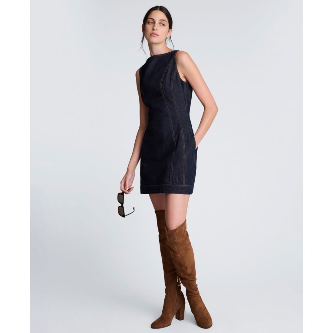 Kenneth Cole Women's Hourglass Sleeveless Sheath Mini Dress
