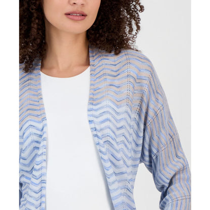 Anne Klein Women's Zigzag Knit Open-Front Cardigan