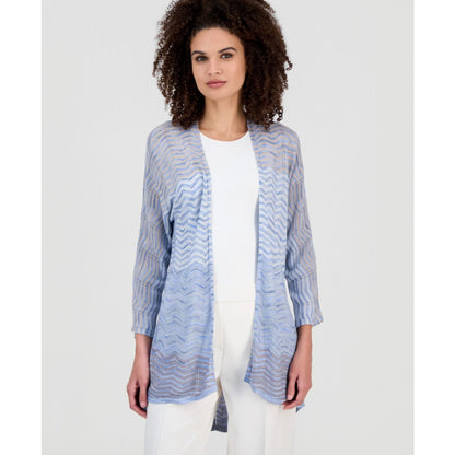 Anne Klein Women's Zigzag Knit Open-Front Cardigan