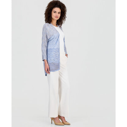 Anne Klein Women's Zigzag Knit Open-Front Cardigan