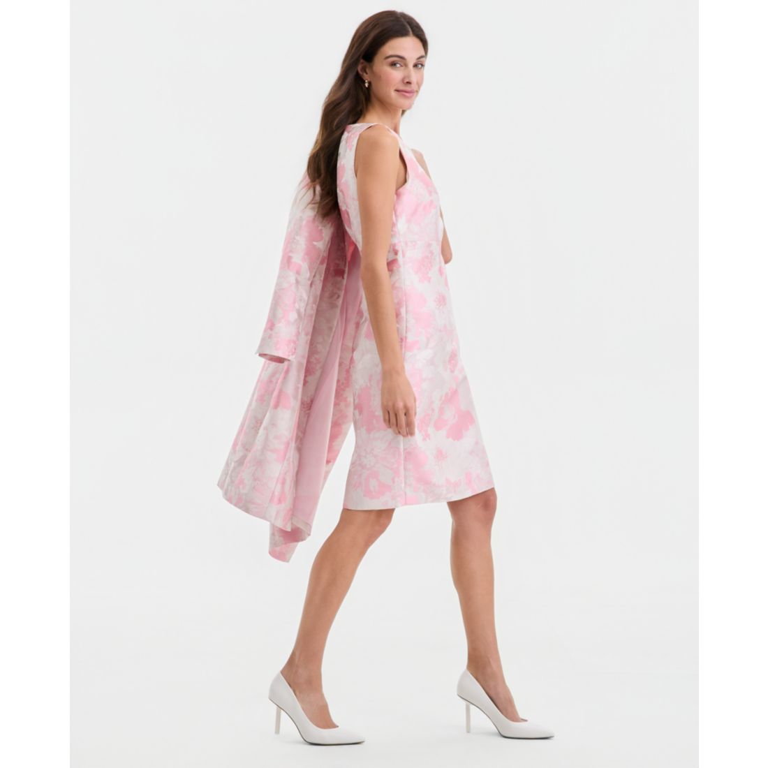 Kasper Women's Floral Jacquard Empire-Seam Dress, Regular & Petite