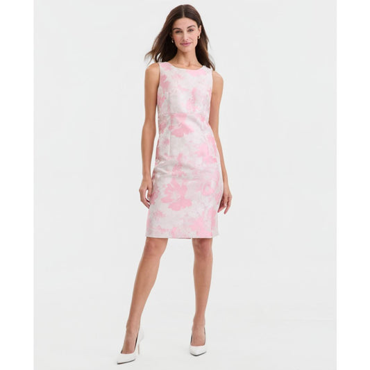 Kasper Women's Floral Jacquard Empire-Seam Dress, Regular & Petite