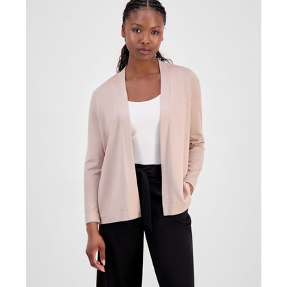 Anne Klein Essentials Petite Chatham Open-Front Cardigan