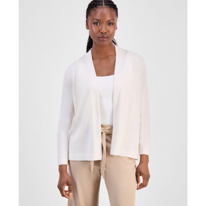 Anne Klein Essentials Petite Chatham Open-Front Cardigan