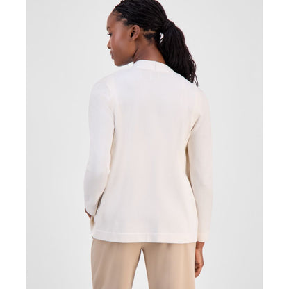 Anne Klein Essentials Petite Chatham Open-Front Cardigan