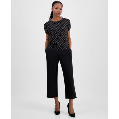 Anne Klein Essential Petite Circle-Print Top