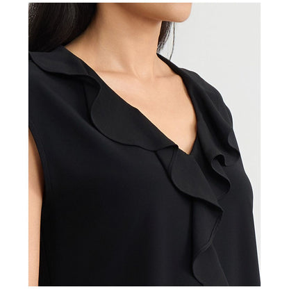 Kasper Women's Mixed-Media Ruffled Top, Regular & Petite