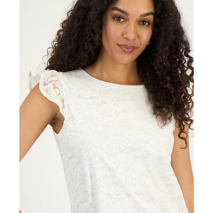 Kasper Women's Lace Flutter-Sleeve Top, Regular & Petite