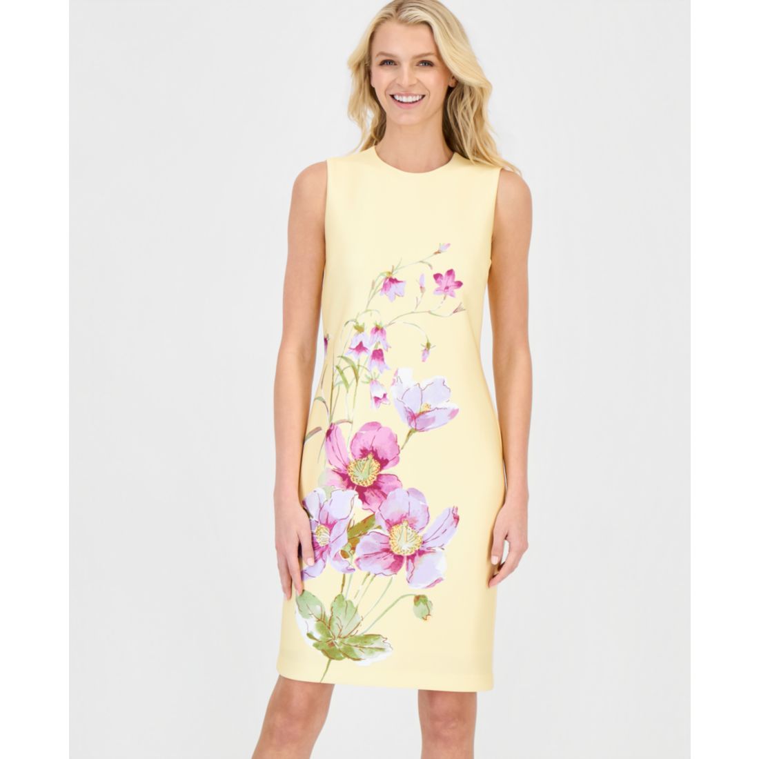 Anne Klein Women's Placed Floral Sheath Dress