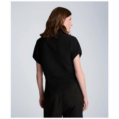 Kenneth Cole Women's Asymmetrical Hem Mock Neck T-Shirt