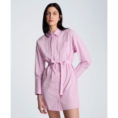 Kenneth Cole Women's Striped Mini Shirt Dress