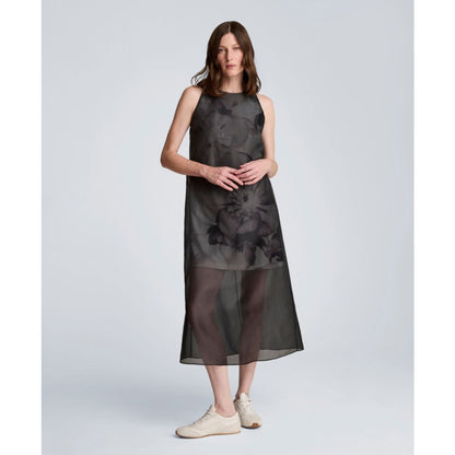 Kenneth Cole Women's Sleeveless Sheer Overlay Dress
