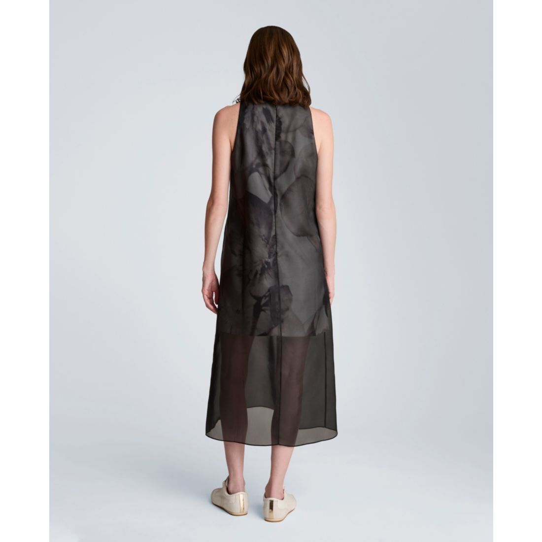 Kenneth Cole Women's Sleeveless Sheer Overlay Dress