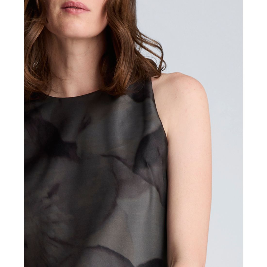 Kenneth Cole Women's Sleeveless Sheer Overlay Dress