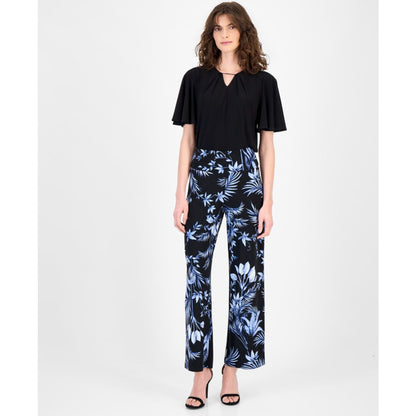 Anne Klein Petite Printed Wide-Leg Pants