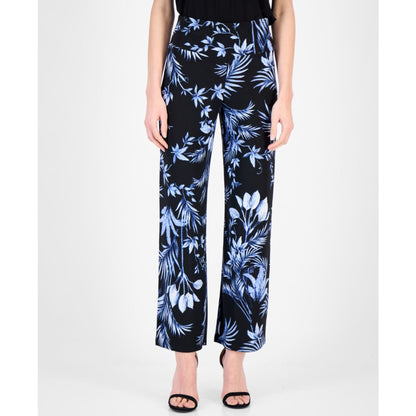 Anne Klein Petite Printed Wide-Leg Pants