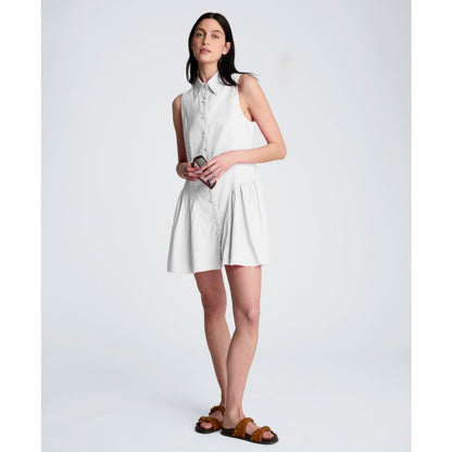 Kenneth Cole Women's Collared Neck Mini Shirt Dress