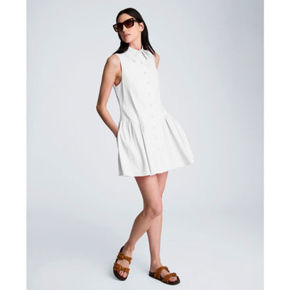 Kenneth Cole Women's Collared Neck Mini Shirt Dress