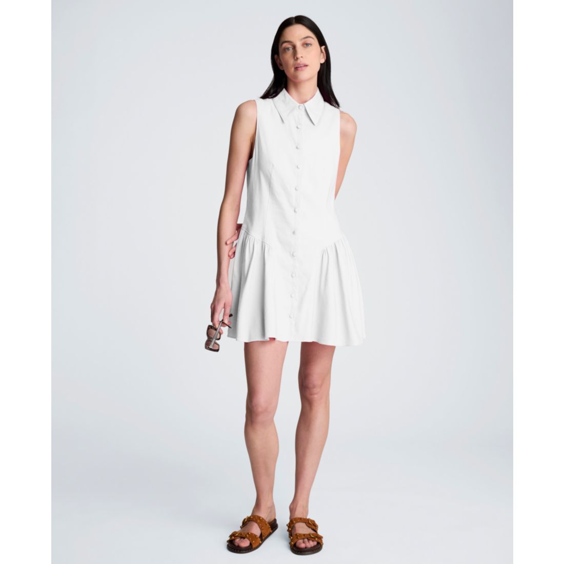 Kenneth Cole Women's Collared Neck Mini Shirt Dress