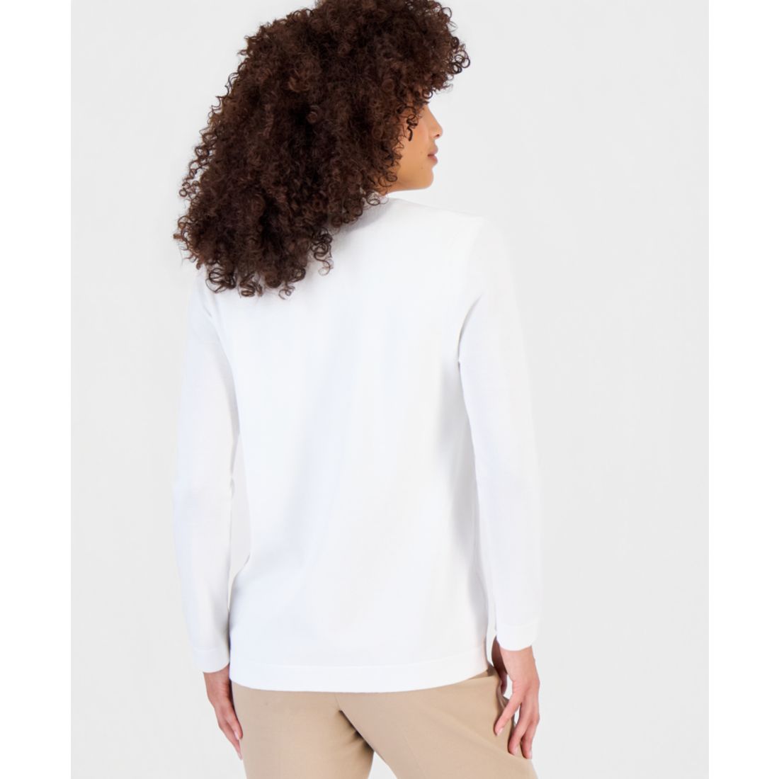Anne Klein Essentials Petite Chatham Open-Front Cardigan