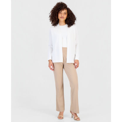 Anne Klein Essentials Petite Chatham Open-Front Cardigan