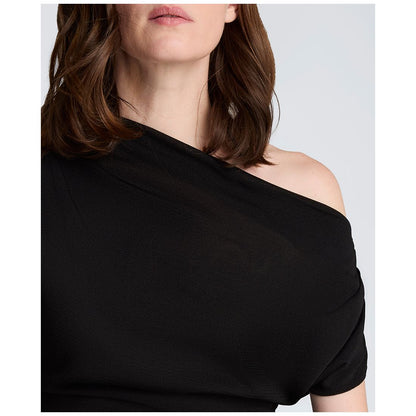 Kenneth Cole Women's Asymmetrical Drape Short-Sleeve Top