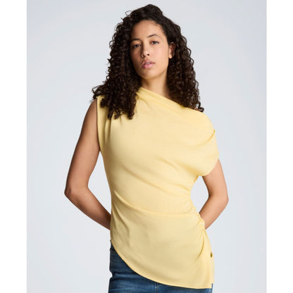 Kenneth Cole Women's Asymmetrical Drape Short-Sleeve Top