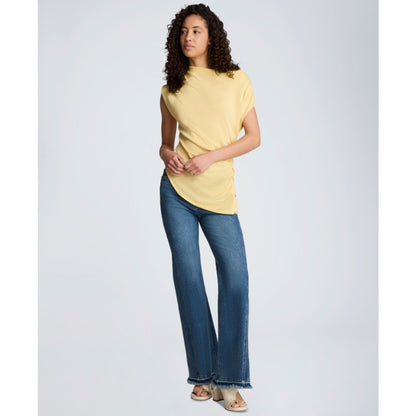 Kenneth Cole Women's Asymmetrical Drape Short-Sleeve Top