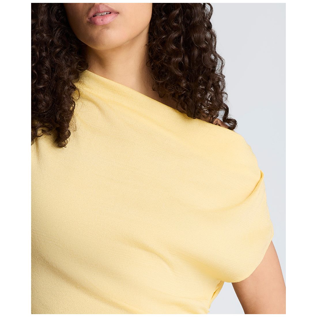Kenneth Cole Women's Asymmetrical Drape Short-Sleeve Top