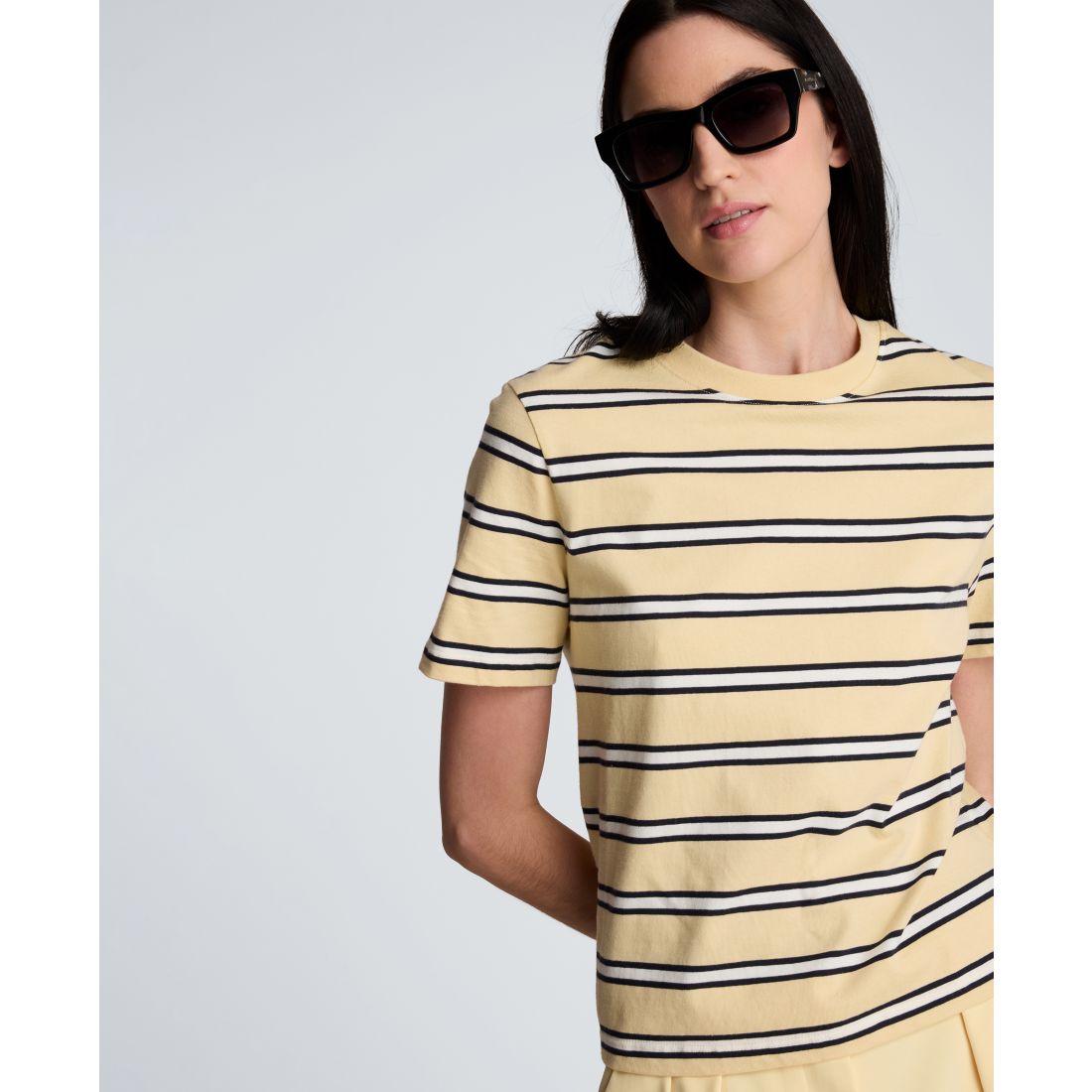 Kenneth Cole Women's Crewneck Striped T-Shirt