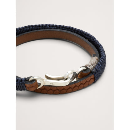 Men's Hand-Knotted Embossed Leather Bracelet By Caputo & Co