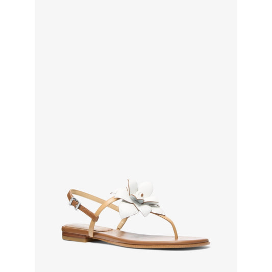 Jacie Floral Embellished Leather T-Strap Sandal