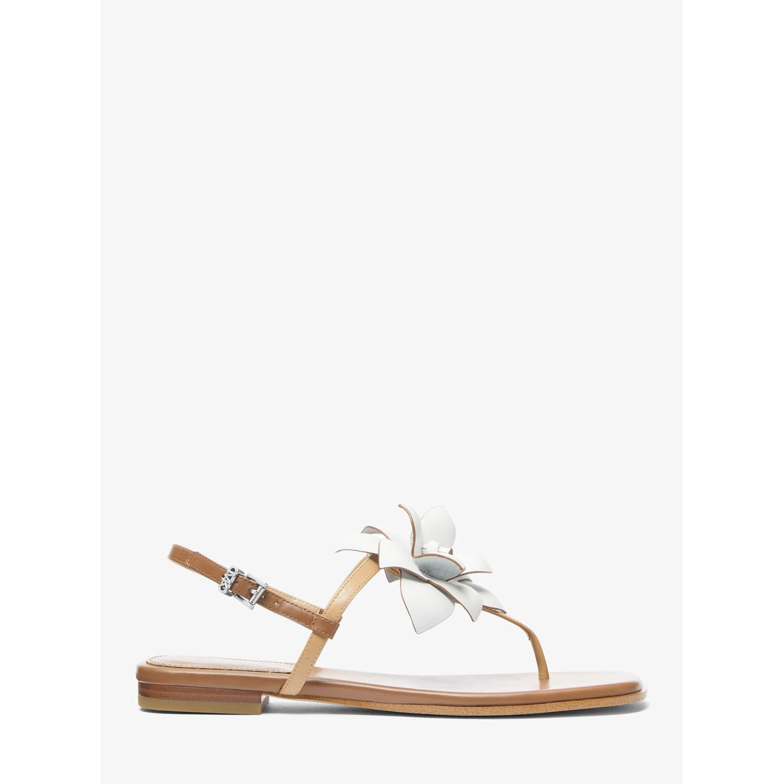 Jacie Floral Embellished Leather T-Strap Sandal