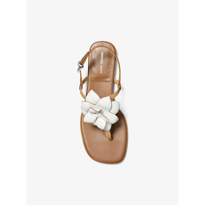 Jacie Floral Embellished Leather T-Strap Sandal