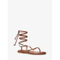 Khloe Embellished Leather Lace-Up Sandal