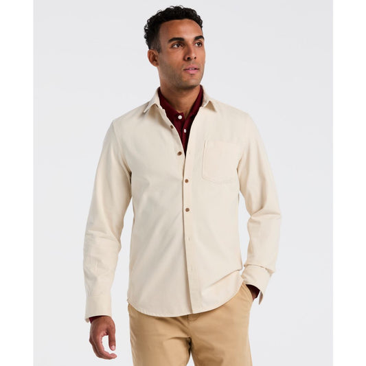 Original Penguin Men's Long Sleeve Garment Dyed Solid Shirt