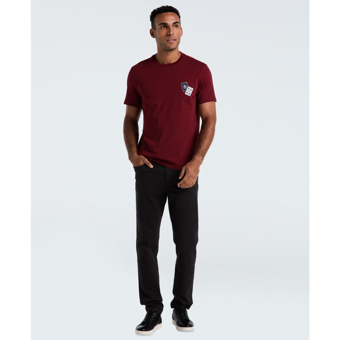 Original Penguin Men's Cards Graphic Embroidered T-Shirt